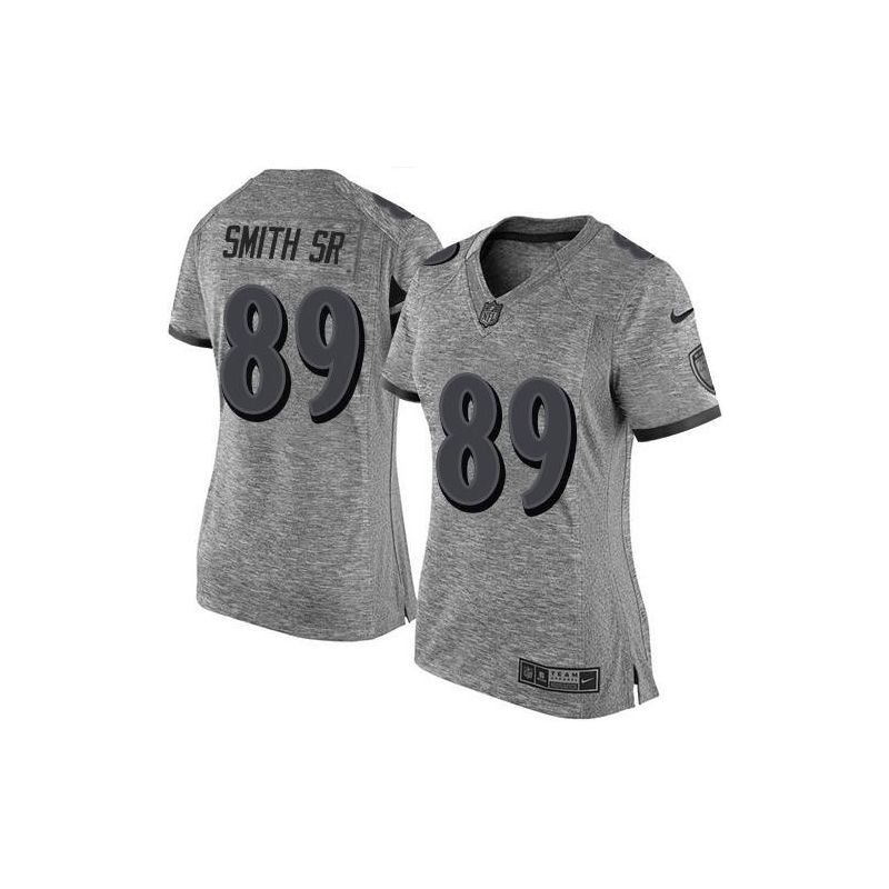Cheap Steve Smith SR Ravens Women Jersey From China Gridiron Gray #89