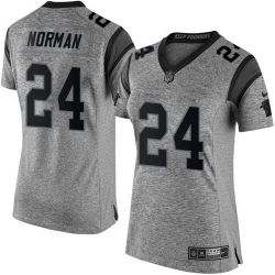 Cheap Josh Norman Panthers Women Jersey From China Gridiron Gray #24