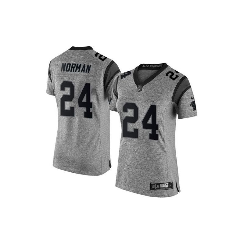 Cheap Josh Norman Panthers Women Jersey From China Gridiron Gray #24