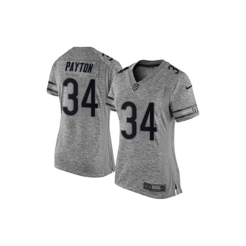 Cheap Walter Payton Bears Women Jersey From China Gridiron Gray #34