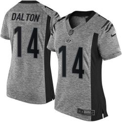 Cheap Andy Dalton Bengals Women Jersey From China Gridiron Gray #14