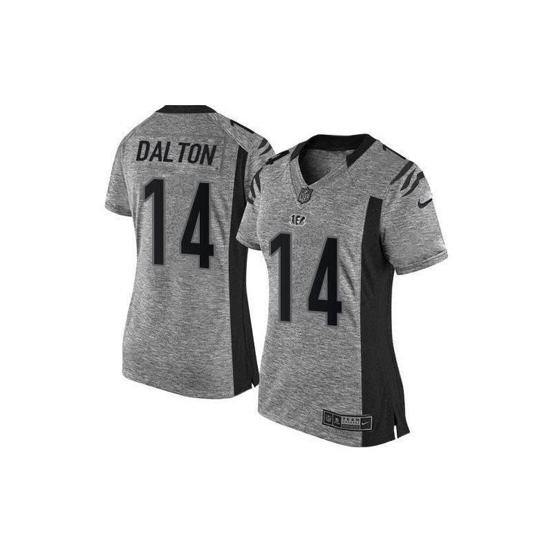 Cheap Andy Dalton Bengals Women Jersey From China Gridiron Gray #14