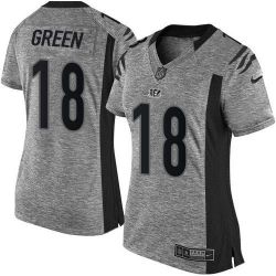 Cheap AJ Green Bengals Women Jersey From China Gridiron Gray #18