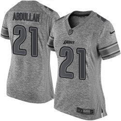 Cheap Ameer Abdullah Lions Women Jersey From China Gridiron Gray #2