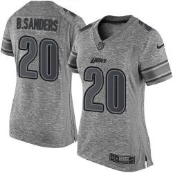 Cheap Barry Sanders Lions Women Jersey From China Gridiron Gray #20