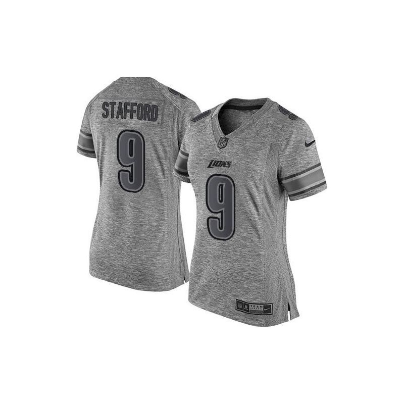 Cheap Matthew Stafford Lions Women Jersey From China Gridiron Gray #9