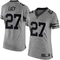 Cheap Eddie Lacy Packers Women Jersey From China Gridiron Gray #27