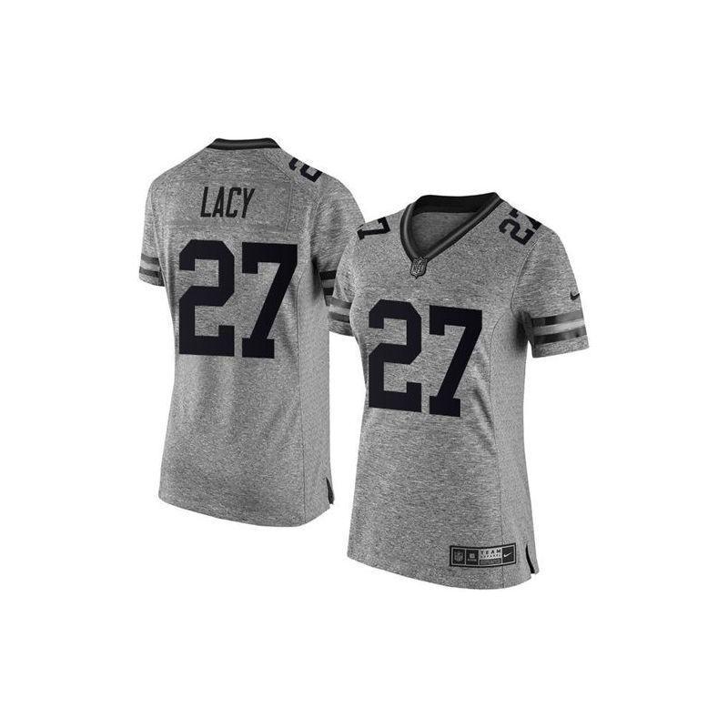 Cheap Eddie Lacy Packers Women Jersey From China Gridiron Gray #27