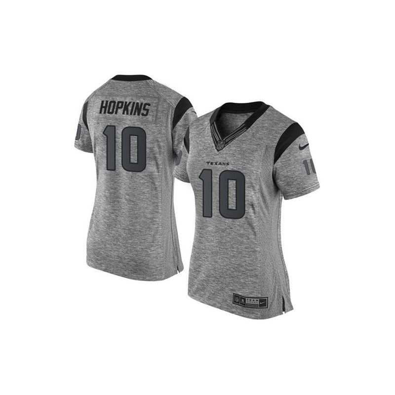 Cheap DeAndre Hopkins Texans Women Jersey From China Gridiron Gray #0