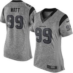 Cheap JJ Watt Texans Women Jersey From China Gridiron Gray #99