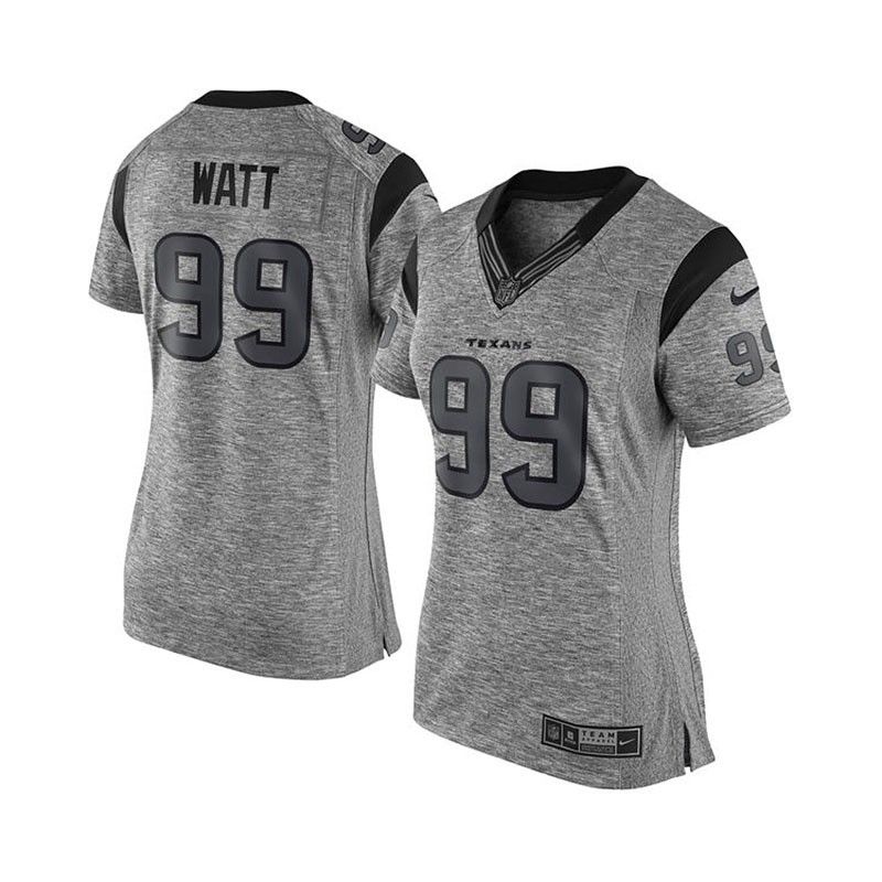 Cheap JJ Watt Texans Women Jersey From China Gridiron Gray #99