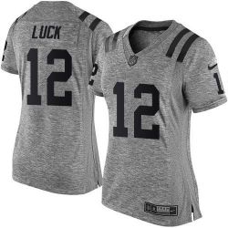 Cheap Andrew Luck Colts Women Jersey From China Gridiron Gray #2