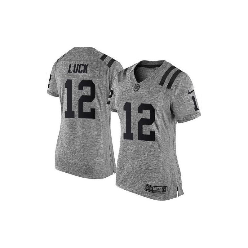 Cheap Andrew Luck Colts Women Jersey From China Gridiron Gray #2