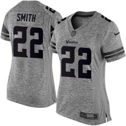 Cheap Harrison Smith Vikings Women Jersey From China Gridiron Gray #22