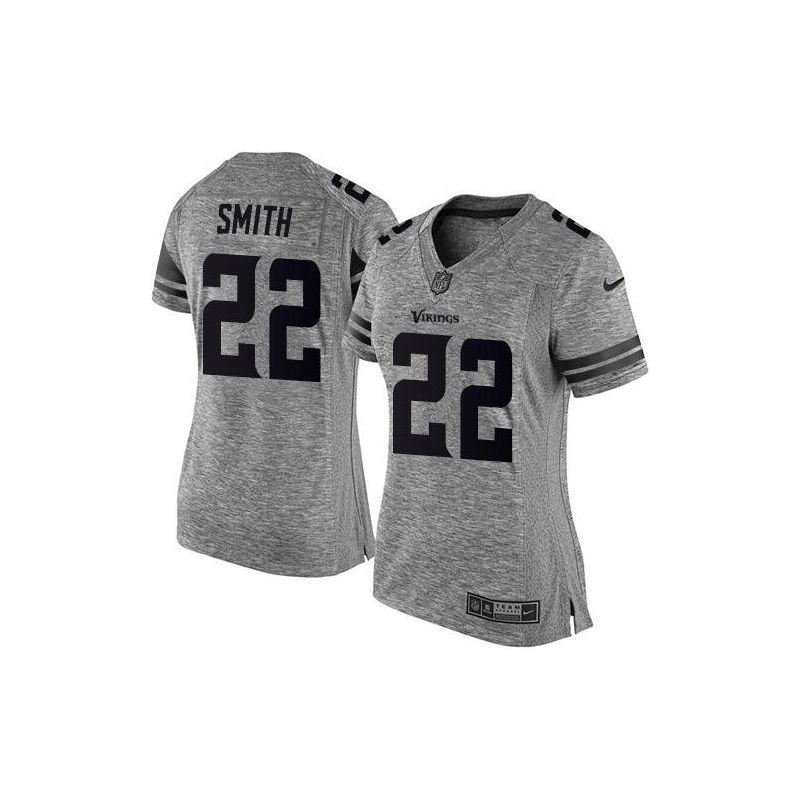 Cheap Harrison Smith Vikings Women Jersey From China Gridiron Gray #22