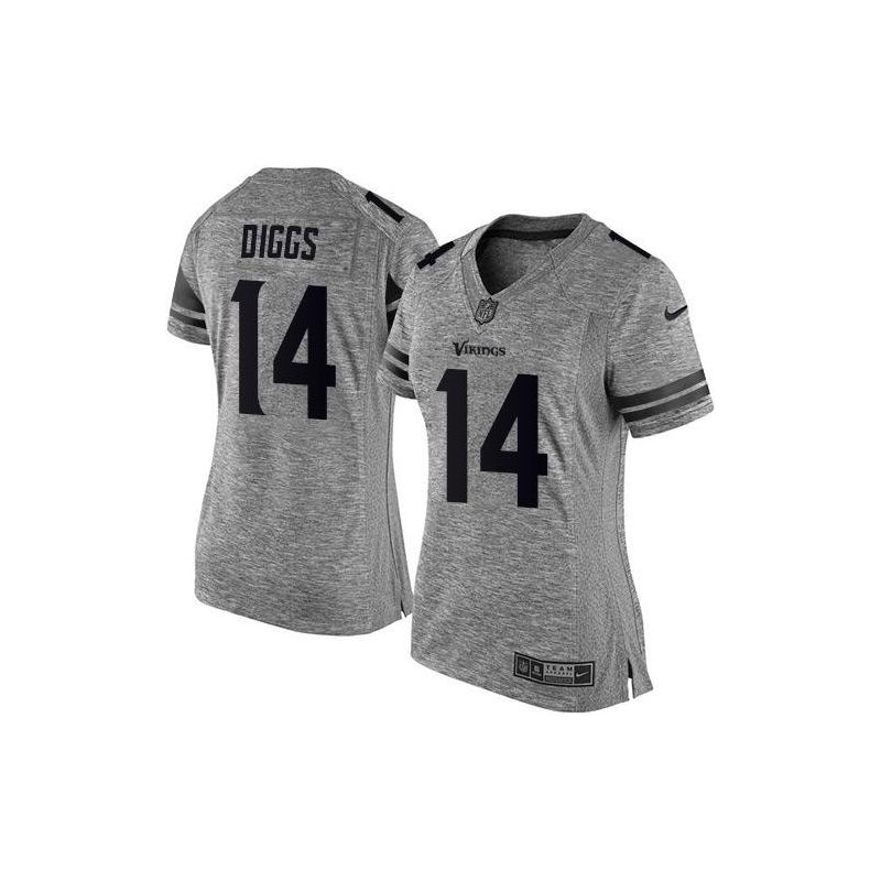 Cheap Stefon Diggs Vikings Women Jersey From China Gridiron Gray #4