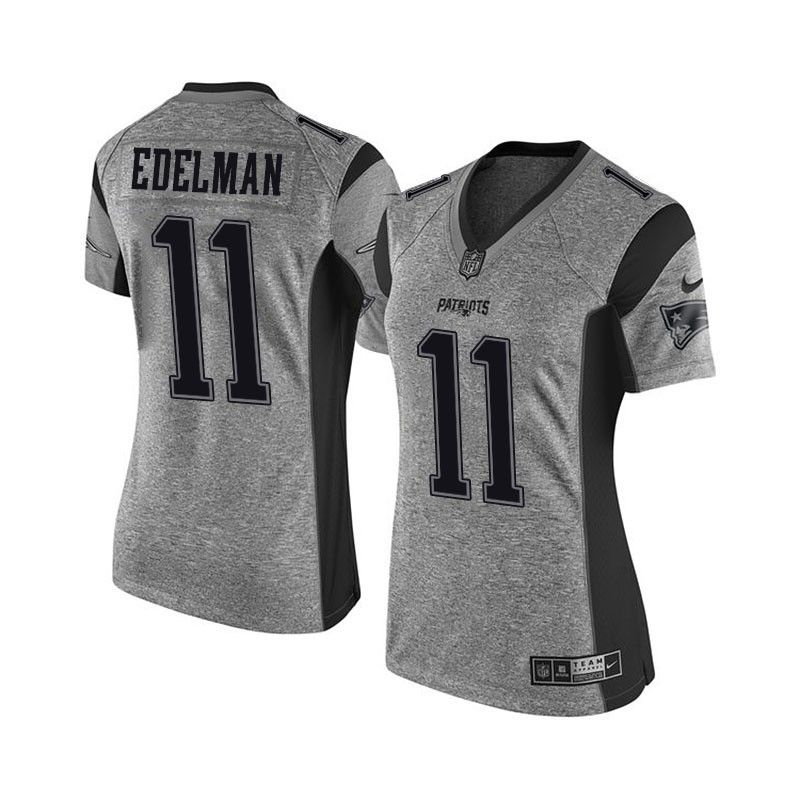 Cheap Julian Edelman Patriots Women Jersey From China Gridiron Gray #11