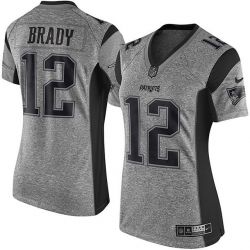 Cheap Tom Brady Patriots Women Jersey From China Gridiron Gray #12