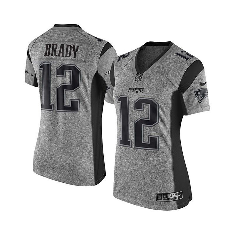 Cheap Tom Brady Patriots Women Jersey From China Gridiron Gray #12