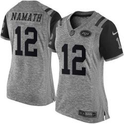 Cheap Joe Namath Jets Women Jersey From China Gridiron Gray #2