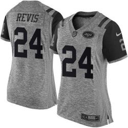 Cheap Darrelle Revis Jets Women Jersey From China Gridiron Gray #24