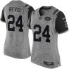 Cheap Darrelle Revis Jets Women Jersey From China Gridiron Gray #24