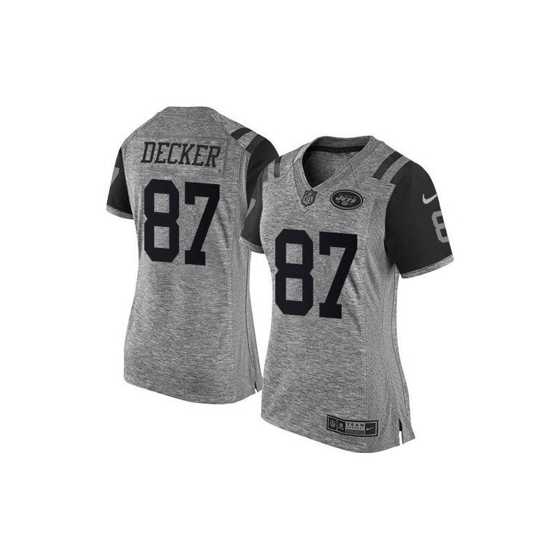 Cheap Eric Decker Jets Women Jersey From China Gridiron Gray #87