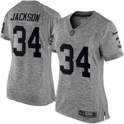 Cheap Bo Jackson Raiders Women Jersey From China Gridiron Gray #34