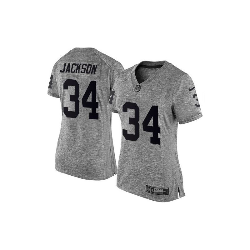 Cheap Bo Jackson Raiders Women Jersey From China Gridiron Gray #34