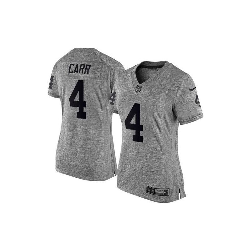 Cheap Derek Carr Raiders Women Jersey From China Gridiron Gray #4