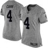 Cheap Derek Carr Raiders Women Jersey From China Gridiron Gray #4