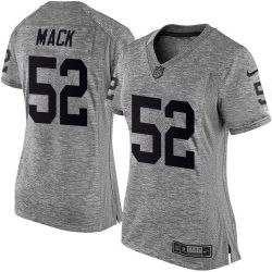 Cheap Khalil Mack Raiders Women Jersey From China Gridiron Gray #52