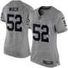 Cheap Khalil Mack Raiders Women Jersey From China Gridiron Gray #52