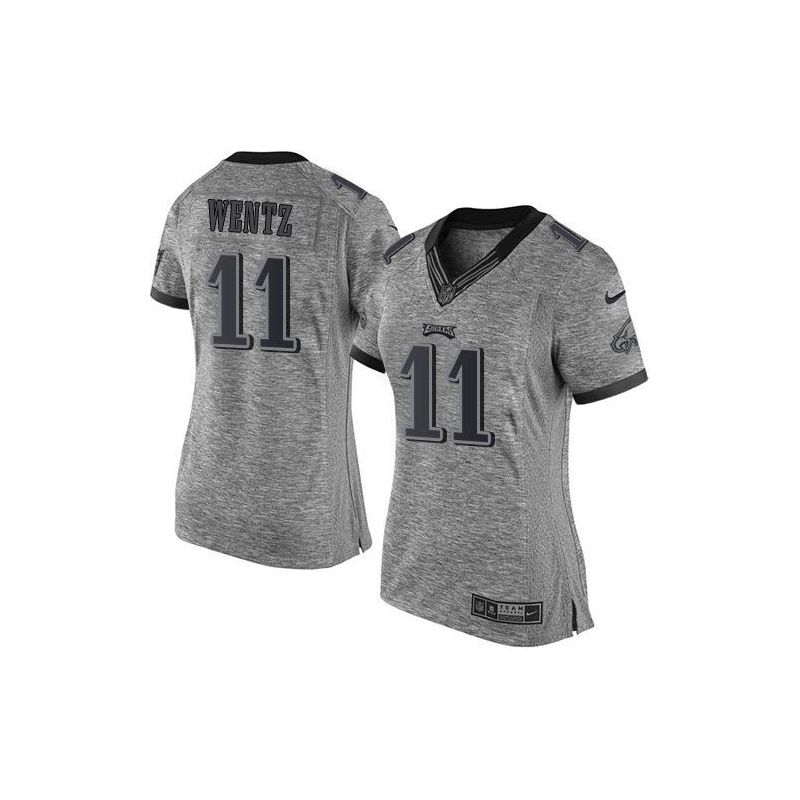 Cheap Carson Wentz Eagles Women Jersey From China Gridiron Gray #11