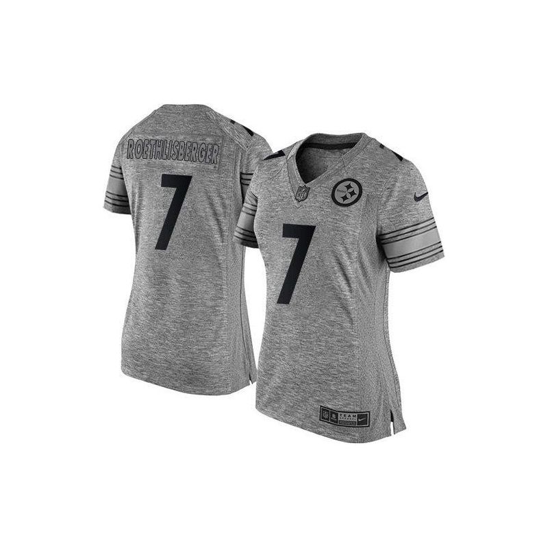 Cheap Ben Roethlisberger Steelers Women Jersey From China Gridiron Gray #7