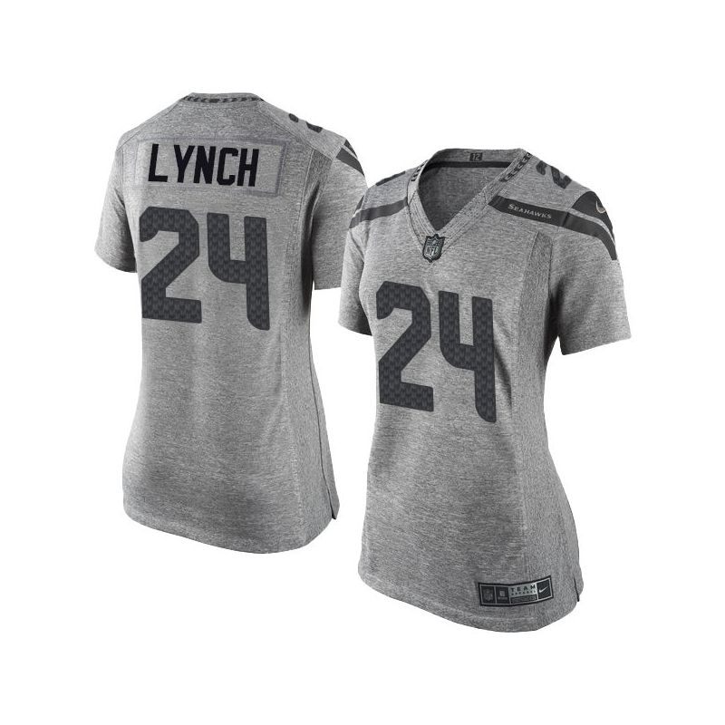 Cheap Marshawn Lynch Seahawks Women Jersey From China Gridiron Gray #24