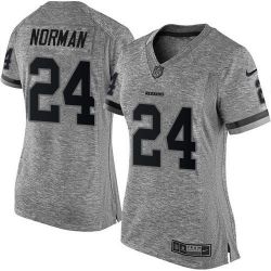 Cheap Josh Norman Redskins Women Jersey From China Gridiron Gray #24