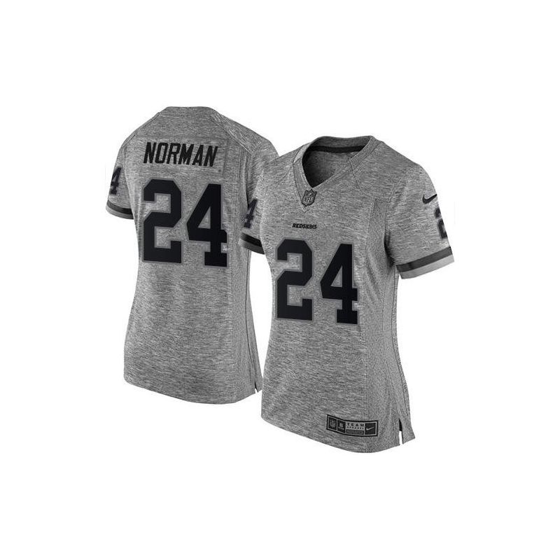 Cheap Josh Norman Redskins Women Jersey From China Gridiron Gray #24