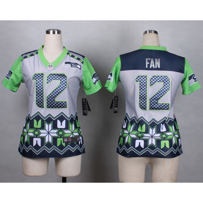 Cheap 12th Fan Seahawks Women Jersey From China Noble Fashion #12