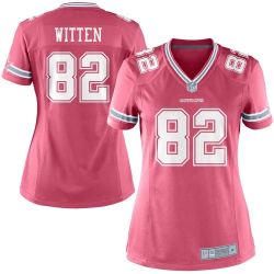 Cheap Jason Witten Cowboys Pink Women Jersey From China Pink Bubble Gum #82