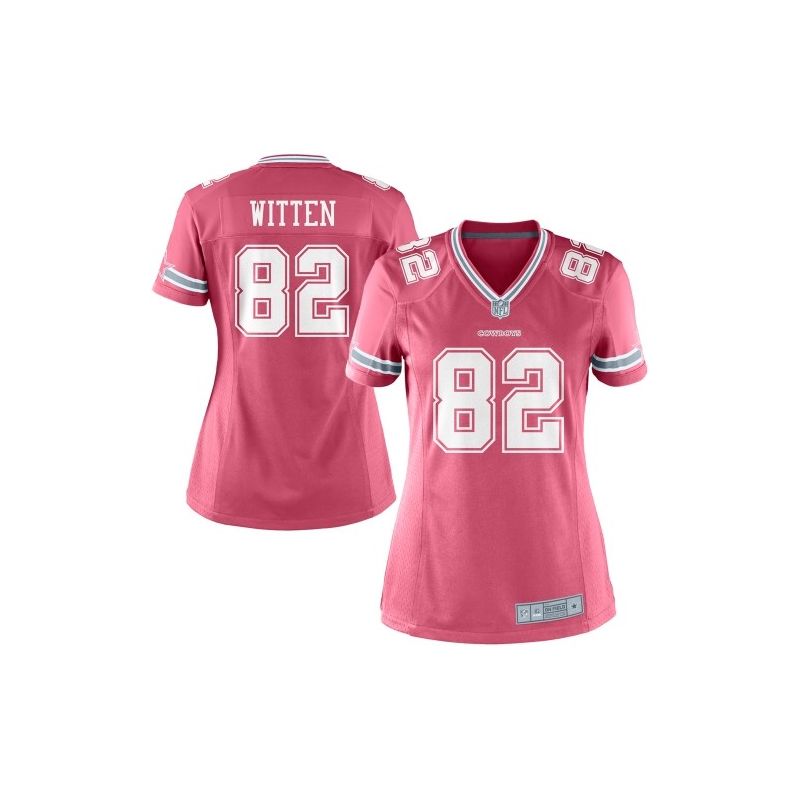 Cheap Jason Witten Cowboys Pink Women Jersey From China Pink Bubble Gum #82