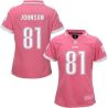 Cheap Calvin Johnson Lions Women Jersey From China Pink Bubble Gum #81