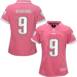 Cheap Matthew Stafford Lions Women Jersey From China Pink Bubble Gum #9