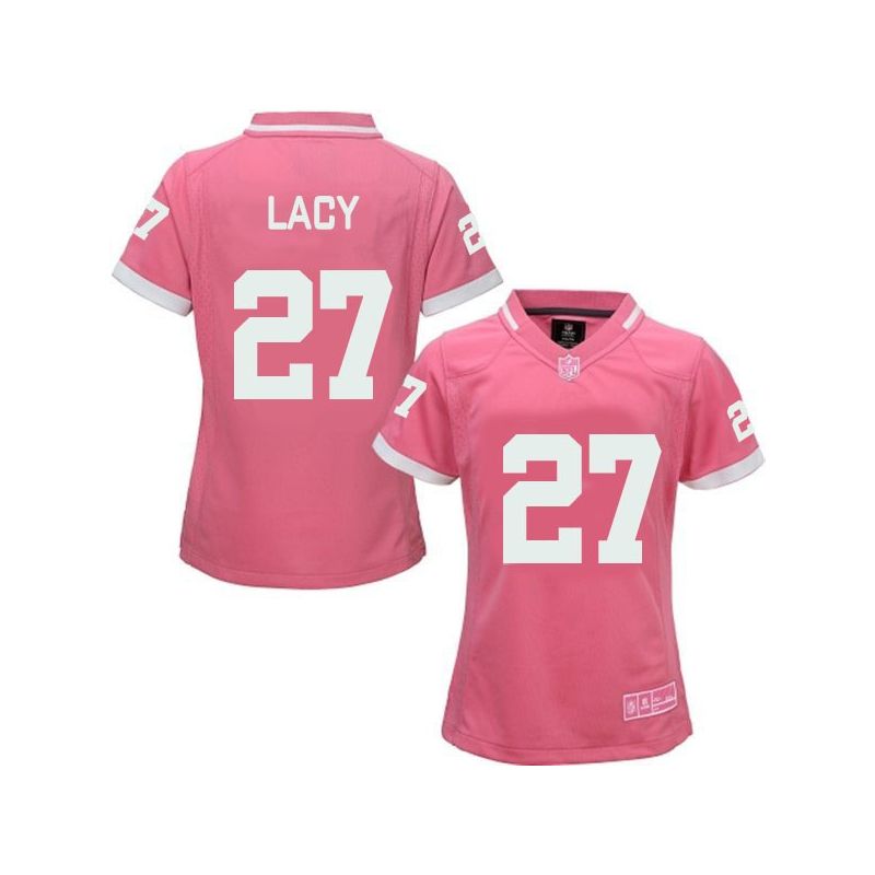 Cheap Eddie Lacy Packers Women Jersey From China Pink Bubble Gum #27