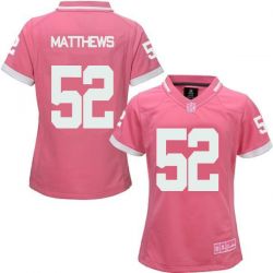 Cheap Clay Matthews Packers Women Jersey From China Pink Bubble Gum #52