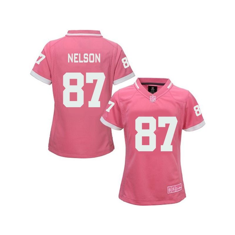 Cheap Jordy Nelson Packers Women Jersey From China Pink Bubble Gum #87