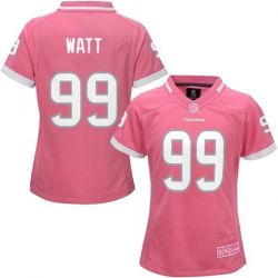 Cheap JJ Watt Texans Women Jersey From China Pink Bubble Gum #99