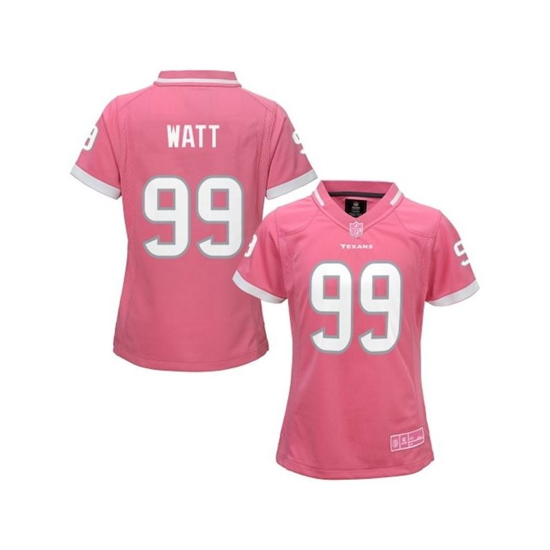 Cheap JJ Watt Texans Women Jersey From China Pink Bubble Gum #99
