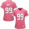 Cheap JJ Watt Texans Women Jersey From China Pink Bubble Gum #99