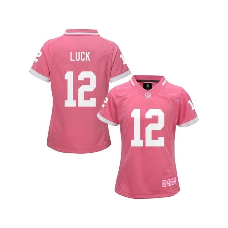 Cheap Andrew Luck Colts Women Jersey From China Pink Bubble Gum #12